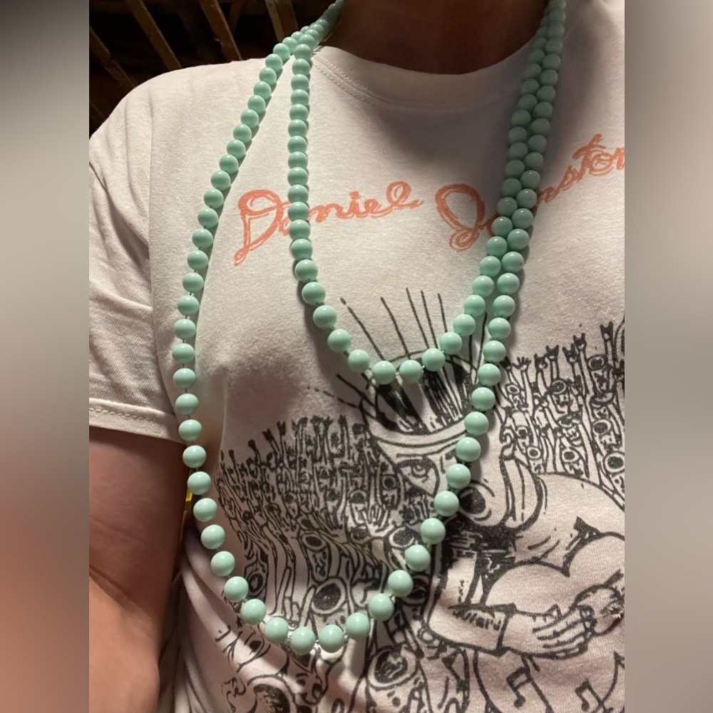 ✨ Vintage Mint Glamorous XL Faux Pearl Necklace ✨